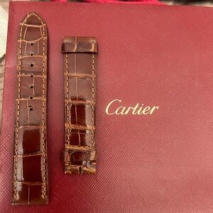 Cartier brown croc watch straps new